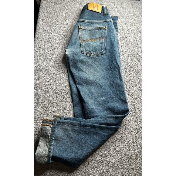 Nudie Jeans Jeans Mens 29x29 Even Steven Straight Leg Selvedge Organic Denim - Picture 1 of 15